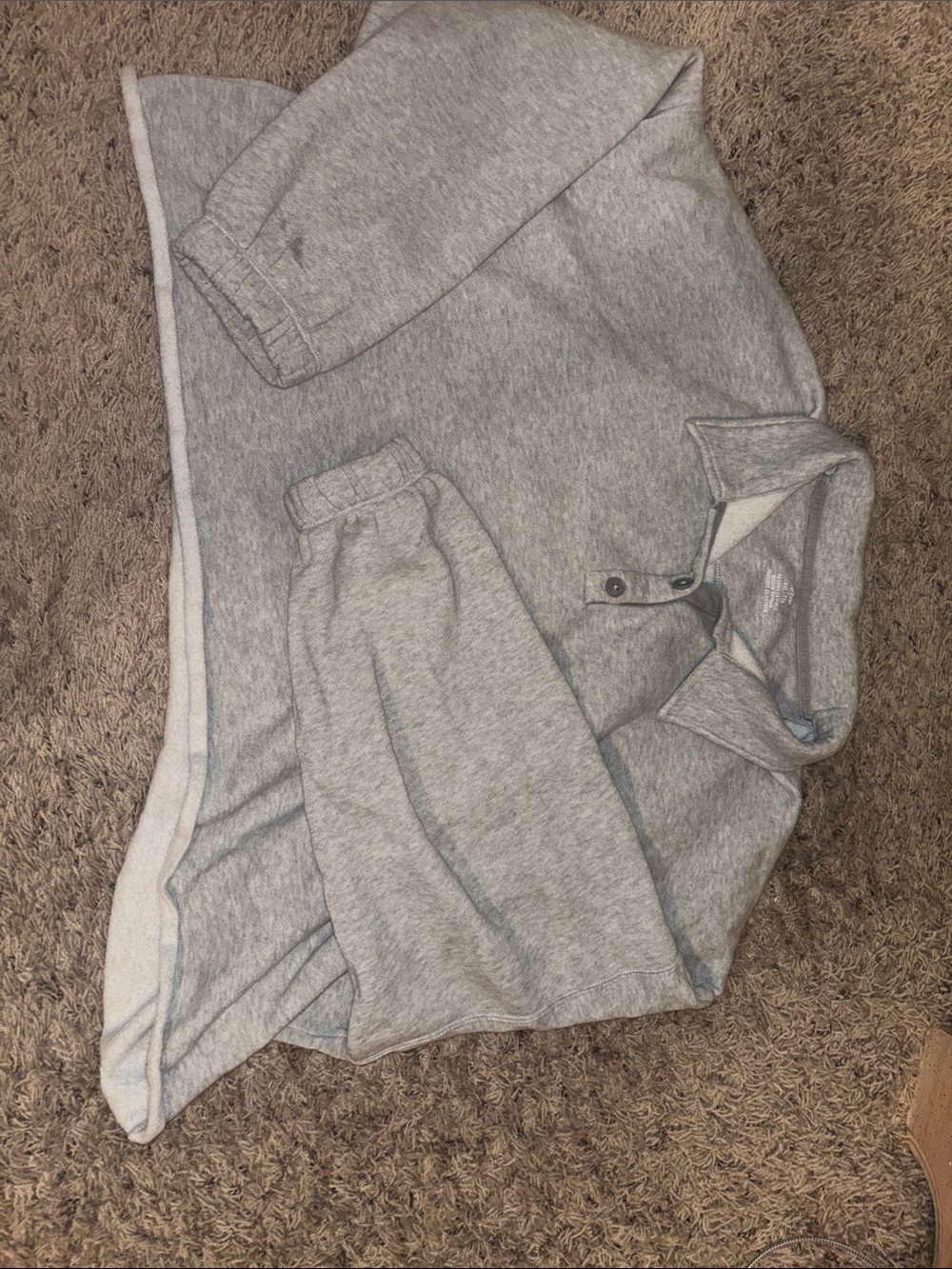 aerie Heather Gray Quarter-Snap Pullover Sweatshirt